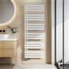 EMKE Scaldasalviette termoarredo, con Attacco Laterale, 1599x600 mm, Radiatore da Bagno, Scaldasalviette per Asciugamani ad Acqua Calda,Porta Asciugamani, Scaldasalviette, Colore Bianco, 958 Watt