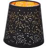 DOITOOL Paralume Tessuto Scavato Per Lampade Da Tavolo Lampadari E Lampade Da Parete Copertura Lampada Decorativa Con Finitura Nera E Dorato Accessori Per Illuminazione Eleganti E Caldi