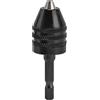 LIYJTK Attatore per driver di impatto per trapano senza chiave fuoco 3 mascelle 1/4 pollice gambo esagonale 0,6-8 mm in acciaio a carbonio portatile nero