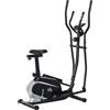 HOMCOM Cyclette Bici Ellittica Magnetica con Schermo LCD, 8 Livelli di Resistenza e Sedile Regolabile, 103x62x151cm Nero|Aosom