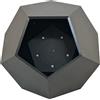 B&F Cuccia per gatti poligonale con venatura del legno, tavolino da divano, 66x66x53 cm, Nero marrone