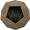 B&F Cuccia per gatti poligonale con venatura del legno, tavolino da divano, 66x66x53 cm, Marrone