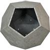 B&F Cuccia per gatti poligonale con venatura del legno, tavolino da divano, 66x66x53 cm, Grigio