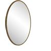 B&F Specchio retro ovale con cornice in ferro, da parete per bagno, soggiorno, 65x3x100 cm, Oro