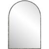 B&F Specchio da parete ad arco con cornice in ferro, specchio da trucco per bagno, 61x2,5x91 cm, Argento