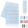 LAYNENBURG telo mare premium con frange annodate a mano - 100% cotone Telo fouta hammam 95x180 cm - OEKO-TEX 100 - telo hamam grande - asciugamano sauna e pestemal (Turchese ciaro)
