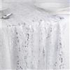 URROMA Runner da tavola color argento, 68 x 305 cm, colore argento metallizzato glitterato, runner da tavola in garza boho, per matrimoni, baby shower, centrotavola, decorazione