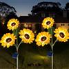 Hqynss Luci Solari Girasoli da Giardino Migliorate, 2 Pezzi, IP65 Impermeabile, Lampade Solari per Giardino, Aiuole, Sentieri, Terrazza, Veranda, Decorazioni Natalizie