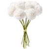 GIUSOBG Fiori di Ortensia Artificiale,12 Pezzi di Fiori di Palla di crisantemo di Seta,Bouquet Di Ortensia Finte,Ortensie Artificiali con steli,per Bouquet di Nozze,Casa,Giardino,Ufficio (Bianco)