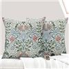 ECZOIL Set di 2 federe decorative per cuscino, 50 x 50 cm, motivo fiori selvatici, per camera da letto e fattoria casa soggiorno, motivo: gigli
