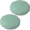 PATIKIL Coprisedili Rotondi, 2 Pezzi Coprisedili Elastici Lavabili Cuscini per Sedie da Bar Fodera Allungabile per Sedie da Bar da 36-45 cm, Verde
