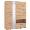 milani home ESSENZA - armadio 4 ante 2 cassetti con specchio
