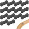 GUOYOU 15 Pezzi Set Di Connettori Universali Trenino Legno Bambini Adattatore Per Binari In Legno Connettore Per Binari In Legno,Compatibile Con Altri Prodotti Pista Treno Legno (Grigio)