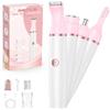 IFANZETECH Rasoio Elettrico Donna Per Viso: Depilatore Corpo Donna per Parti Intime, Viso, Ascelle, Sopracciglia, 4 Testine e 1 Pettini Guida, Precisione Rifinitore, Impermeabile, Ricarica USB-C