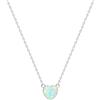KristLand Collana Cuore Opale Argento 925 Placcato Oro Gioiello Donna Regalo Compleanno San Valentino Festa della Bijoux Donne Gioielli Eleganti Gioielli di Lusso Monile Femminile Idea Regalo per Lei