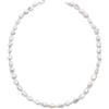 Secret & You Collana di perle d'acqua dolce coltivate Keshi Baroque lunga 43 cm Perle Keshi barocche perle da 9-10 mm con singolo annodato