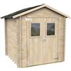 Alce Hobby 198x198 - Casetta da giardino in legno - Con finestre e porta a doppia anta - 198x198x215 cm
