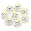 uxcell Sourcingmap, 8 lampadine bianche 5050 per auto, T4.7, a LED, cuneo, per cruscotto, interni