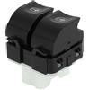 A ABSOPRO Interruttore alzacristalli elettrico 254117873R per Renault | Interruttore alzacristalli per Kangoo Captur Symbol, anteriore sinistro lato guidatore, nero