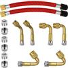 LPZMPZ 6 pezzi prolunga valvola auto valvola 45 90 135 gradi adattatore valvola auto con 2 pezzi 120 mm universale flessibile per auto moto