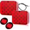 DARKGUARD 2xRosso Fendinebbia Posteriore LED 12v per Rimorchi E-mark Fendinebbia Veicolo Blocchi Luci Antinebbia,Impermeabile Lampada del Freno Led per Camion Caravan Furgoni Auto Trattore