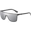 DUCO Occhiali da sole uomo polarizzati quadrati occhiali da sole per uomo in fibra di carbonio tempio occhiali da sole per guida pesca golf DC8209, Lente argento cornice nera, 144
