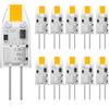 Cxyemt Lampadina LED G4 AC/DC 12 V, equivalente a 1 W, lampadine alogene da 10 W, luce bianca calda morbida 2700 K, senza sfarfallio a risparmio energetico, lampadine a capsula G4 bi-pin, non