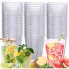 Rliocvhe 50 Pezzi Bicchieri Plastica Riutilizzabili da 220ml, Dura Bicchieri Trasparenti per Bevande, Bicchieri Plastica Rigida Lavabili per Vino, Champagne, Acqua, caffe, per Feste, Matrimon