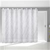 Soleil d'ocre, Tenda trasparente con occhielli per vetrata 280x250 cm Liane bianco