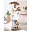 GILDE Scultura Love in The Rain, in Poly, crema/oro, effetto metallico, coppia, 39 x 17 x 15 cm