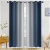 COSVIYA COSVIA - Tende Ombre blu navy, lunghe 213,4 cm, 2 pannelli, oscuramento della stanza, blocco della luce, isolanti, gradienti termiche, per camera da letto/soggiorno, 132 x 213 cm