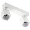 GTV SLV RENO - Lampada da parete in alluminio, IP20, max. 20 W x 2, doppia quadrata, colore: Bianco