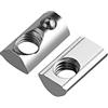 EYPINS 100 Pezzi M5 Dado a T, Acciaio al Carbonio Dadi a Molla con Intaglio a T,per EU4040 4080 Scanalatura di Estrusione