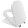 CECIPA WC Quadrato con Chiusura Ammortizzata, Coperchio Water Soft Close, Copriwater Bianco, Sedile WC Quadrato, Tavoletta WC Automatica con Quick Release - DERW Serie