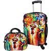 World Traveler Paris Nights Hardside - Set di 2 valigie a mano con spinner, multicolore, multicolore, 20,3 cm, Paris Nights, Hardside, set da 2 pezzi, Multicolore, 20 cm, Paris Nights Hardside - Set