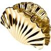 Purelei® Fermaglio per capelli a conchiglia in acciaio inox - Elegante accessorio marittimo in oro o argento 18 carati - ideale per capelli aperti e acconciature alte - 56,8 x 39,7 mm, 25,5 g (oro)
