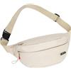 Generic BCQTD Marsupio leggero da donna e da uomo, impermeabile, cintura regolabile in vita per viaggi, sport, escursionismo, alla moda, con cintura a tracolla, per festival, bianco, Borsa a tracolla-1