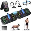 Anluomafuy Tavola Pieghevole con Contatore Intelligente,Unisex Pieghevole Portatile Attrezzi Palestra con Tappetino a Antiscivolo,Multifunzione per Allenamento flessioni, Allenamento Muscolare