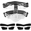 lasuroa Protezione per il Naso, 15x9,5cm Visiera Sportiva Regolabile Bianca Nera con Cuscinetti Maschera per l'Allenamento Sportivo Maschera per Naso Rotto Basket Calcio Baseball (Mezza Copertura)