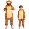Udekit Pigiama con Coda, Tutina da Notte a Forma di Leone, Tutina da Notte a Forma di Pigiama Vestaglia Cosplay Costume Halloween Carnevale Festa per Bambini dai 9 ai 12 Anni