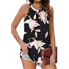 WNEEDU Canottiere da Donna Canottiere Eleganti Canottiere estive Senza Maniche Camicette Camicie Top Nero M