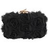 EVEOUT Pochette con Fiori a Rete Donna Borsa da Sposa Elegante Clutch con Tracolla Borsa da Sera a Fiori per Matrimonio Festa