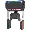 GuileKeys Supporto da parete per Switch 2, Switch/Switch OLED/Switch Dock Accessori con 7 scomparti per carte di gioco, 4 ganci Joy-Cons e ganci per controller Pro, supporto in metallo sicuro