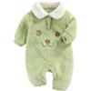 SEAUR Caldo Pagliaccetto in Pile Neonato Tuta da Neve Bambina Bambino Tuta Autunno/Inverno Body Manica Lunga Abbigliamento Esterno Verde 3-6 Mesi