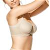 Selene, Reggiseno Donna Modellante, Fascia Alta Incrociata, con Ferretto e Coppe Imbottite Decorate, Collezione Violeta, Colore Terra, Taglia 7D