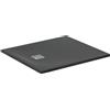 Ideal Standard - Ultra Flat S+, Piatto doccia rettangolare ultrasottile in resina effetto pietra, 100x90cm, Ideal Solid, Scarico lato corto, Nero