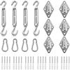 ChunDA Set di fissaggio per tenda da sole M6 in acciaio inox 304, accessori per tenditore per tenda da sole, set di montaggio per tenda da sole per giardino quadrato e triangolare