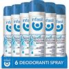 Infasil Neutro Sensazioni Naturali, Deodorante Spray Antimacchia Senza Sali di Alluminio, Fragranza Marina, Efficace fino a 24H, Delicato sulla Pelle, 6 Deodoranti da 150 ml.
