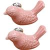 Veemoon Maniglie in Ceramica Retrò Foro Singolo Stile Europeo Pomelli Moderni 2 Pezzi Argento Facili Da Montare