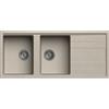 Generic Lavello cucina Orlando avena 2 vasche con gocciolatoio 116 x 50 cm Made in Italy